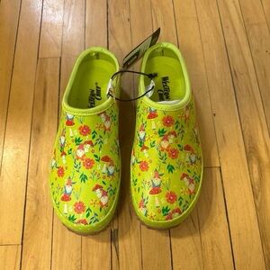 Western Chief Neon Green Garden Gnome Clog Shoes